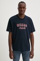 Хлопковая футболка Guess Jeans M4BI78.K8FQ4 тёмно-синий AW24