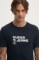 Хлопковая футболка Guess Jeans тёмно-синий M4BI76.K8HM0