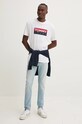 Tommy Jeans tricou din bumbac DM0DM19684 alb AW24