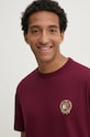 Tommy Jeans tricou din bumbac burgundia DM0DM19687