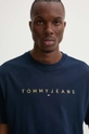 Tommy Jeans t-shirt bawełniany granatowy DM0DM19694