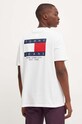 Bavlněné tričko Tommy Jeans bílá DM0DM19695