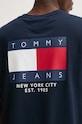 Tommy Jeans tricou din bumbac DM0DM19695 bleumarin