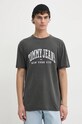 Хлопковая футболка Tommy Jeans серый DM0DM19699