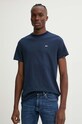 Βαμβακερό μπλουζάκι Tommy Jeans σκούρο μπλε DM0DM19723