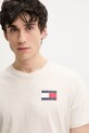 Бавовняна футболка Tommy Jeans бежевий DM0DM20740