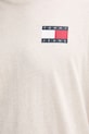 Бавовняна футболка Tommy Jeans DM0DM20740 бежевий