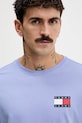 Tommy Jeans t-shirt bawełniany niebieski DM0DM20740