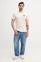 Бавовняна футболка Tommy Jeans DM0DM20740 бежевий SS25