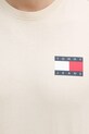 Памучна тениска Tommy Jeans DM0DM20740 бежов