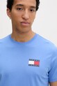 Tommy Jeans tričko pánske bavlnené modrá DM0DM20740