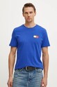 Одежда Хлопковая футболка Tommy Jeans DM0DM20740 голубой