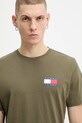 Хлопковая футболка Tommy Jeans зелёный DM0DM20740