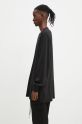 Хлопковый лонгслив Rick Owens Jumbo Longsleeve T DU02D2261.RNEP3 чёрный AW24