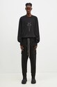 Rick Owens longsleeve bawełniany Jumbo Longsleeve T DU02D2261.RNEP3 czarny