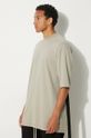 Rick Owens t-shirt bawełniany Jumbo T beżowy DU02D2274.RN