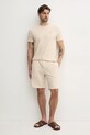 Хлопковая футболка Tommy Hilfiger UM0UM03362 бежевый SS25