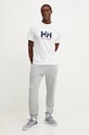 Pamučna majica Helly Hansen HH LOGO 30396 bijela AW24