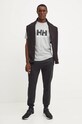 Хлопковая футболка Helly Hansen HH LOGO 30396 серый AW24