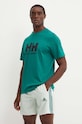 Helly Hansen tricou din bumbac HH LOGO verde 30396