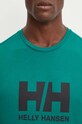 Бавовняна футболка Helly Hansen HH LOGO 30396 зелений