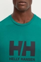 Хлопковая футболка Helly Hansen HH LOGO 30396 зелёный