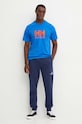 Helly Hansen tricou din bumbac HH LOGO 30396 albastru AW24