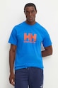 Helly Hansen tricou din bumbac HH LOGO albastru 30396