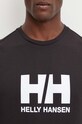 Хлопковая футболка Helly Hansen HH LOGO 30396 чёрный