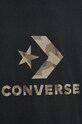 Bavlněné tričko Converse 10026684.A01 černá