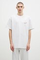 Хлопковая футболка Carhartt WIP S/S American Script круглый вырез серый I029956.482XX