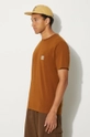 Carhartt WIP t-shirt bawełniany S/S Pocket brązowy I030434.1NFXX