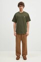 Хлопковая футболка Carhartt WIP S/S Madison I033000.2DTXX зелёный