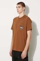 Carhartt WIP t-shirt in cotone S/S Heart Train Pocket marrone I033979.HZXX