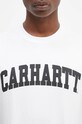 Памучна тениска Carhartt WIP S/S University бял I034851.00AXX