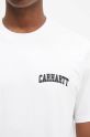 Βαμβακερό μπλουζάκι Carhartt WIP S/S University Script λευκό I034852.00AXX