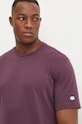 Bavlněné tričko Champion fialová 220425