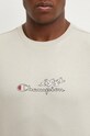 Champion t-shirt bawełniany 220429 beżowy