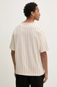 Одежда Хлопковая футболка New Era 60564847 бежевый