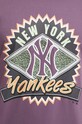 Хлопковая футболка 47 brand MLB New York Yankees BB017TEMIME634148II фиолетовой