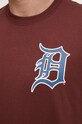 Βαμβακερό μπλουζάκι 47 brand MLB Detroit Tigers BB009TMBECT627616N0 καφέ