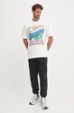 Хлопковая футболка 47 brand MLB Los Angeles Dodgers BU012TMYIHQ632869SS бежевый AW24