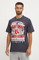 Βαμβακερό μπλουζάκι 47 brand MLB Boston Red Sox στάμπα σκούρο μπλε BU002TMYIHQ632912VN