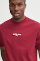 Sixth June tricou din bumbac burgundia 25498.