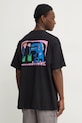 Îmbrăcăminte Volcom tricou din bumbac x ARTHUR LONGO A4332413 negru