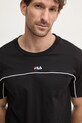 Fila t-shirt bawełniany Libatse czarny FAM0784