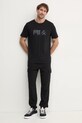 Бавовняна футболка Fila Lauben FAM0789 чорний AW24