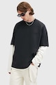 AllSaints tricou din bumbac XANDER SS CREW negru M006PB