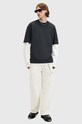 Βαμβακερό μπλουζάκι AllSaints XANDER SS CREW M006PB μαύρο