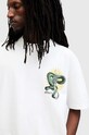 AllSaints tricou din bumbac KRAIT SS CREW M018PB alb AW24